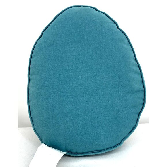 Egg Shaped Pillow Decorative Embellished Beaded Floral 16" NWT - Picture 6 of 8